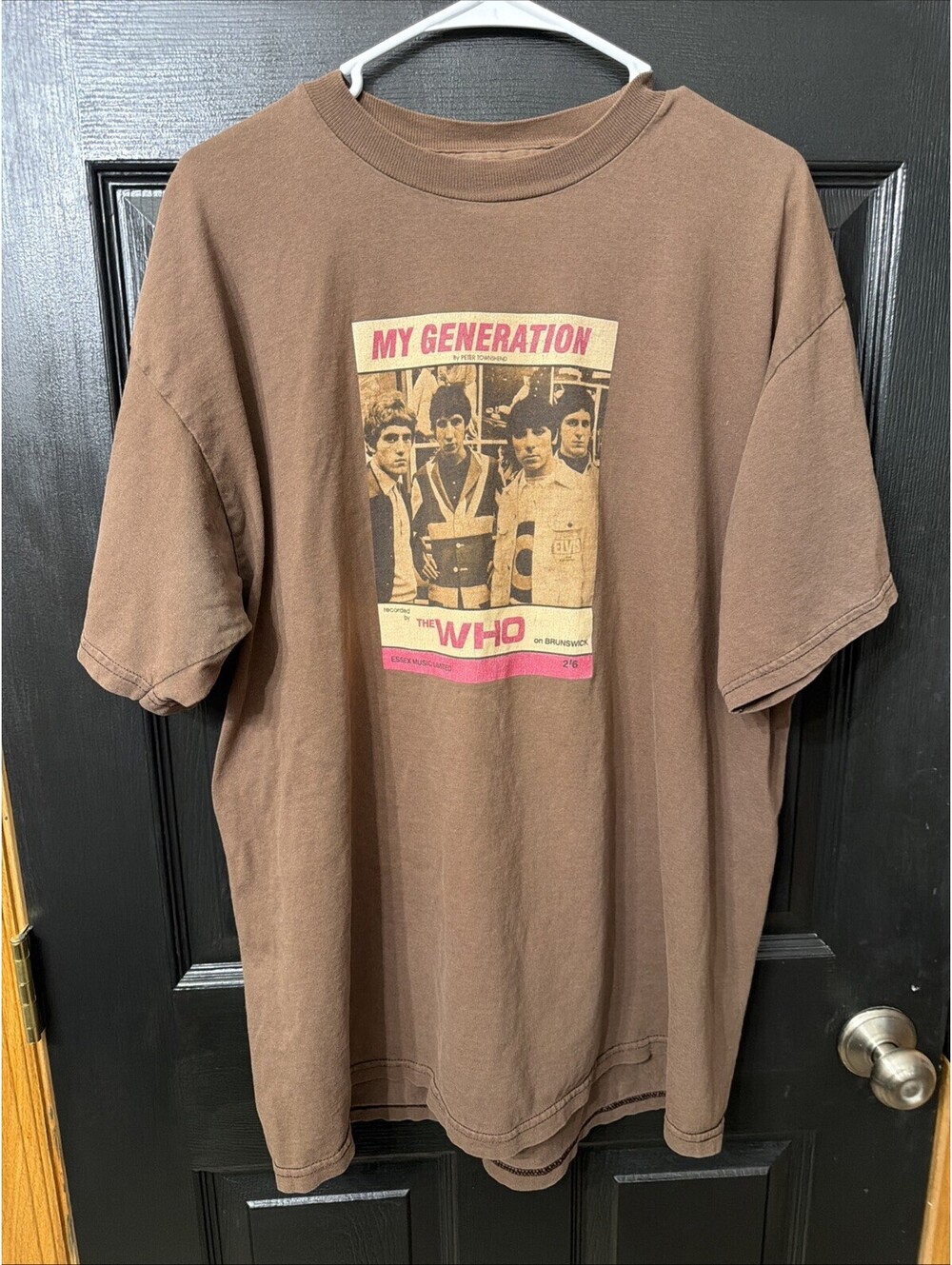 Vintage 1990s THE WHO My Generation T-Shirt Brown Size  XL Tultex Classic Rock